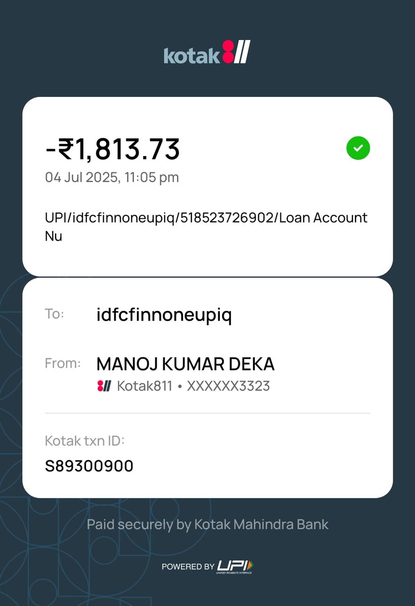 ManojKDeka1's tweet photo. @IDFCFIRSTBank First you insist for pre closure of loan account then do this kind fraud?? Two times deduction for the same loan account. @RBI @IDFCFIRSTBank https://t.co/FV4G2Bz289