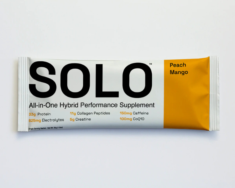 cpgwire's tweet image. SOLO just launched a comprehensive performance drink mix.

The All-In-One Hybrid Performance Supplement contains: 

- 33g of protein
- 11g of collagen
- 5g of creatine
- 150mg of caffeine
- 625mg of electrolytes