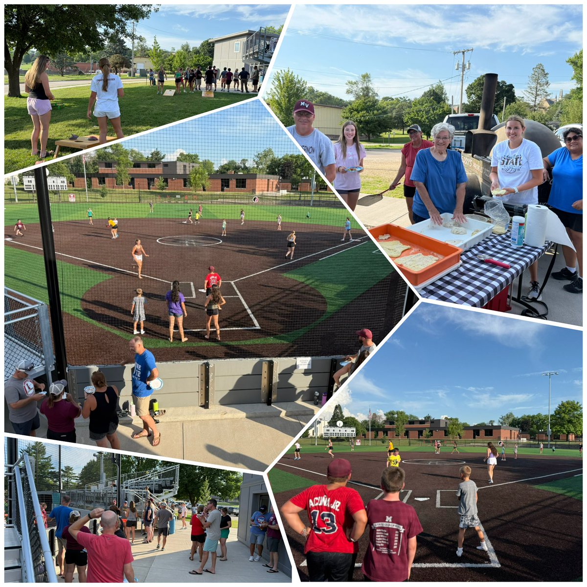 MVSB family and friends celebration/appreciation night at the ballfield! 🥎Thank you to Coach Moss and family for the wood-fired pizza and cookies that went great with the soft-serve ice cream! What a FUN time! 🎯💯🍦🍕