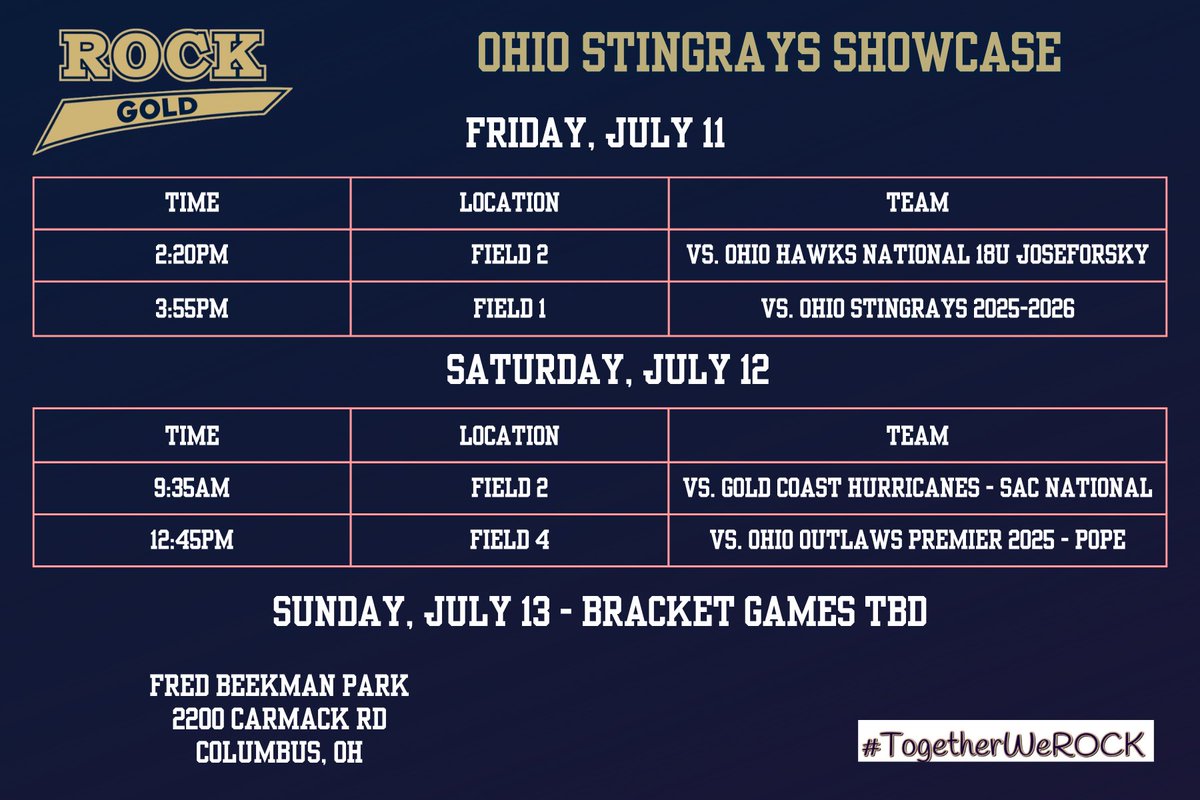 Gabriella Gibb (@gabriella_gibb) on Twitter photo Excited to be back again this weekend at the Ohio Stingrays Showcase!! Here’s the schedule for pool play. <a href="/rockgoldnc/">Rock Gold NC Godwin</a> <a href="/ROCKGOLDVA/">ROCK GOLD VA ORG</a> Excited to be back again this weekend at the Ohio Stingrays Showcase!! Here’s the schedule for pool play. <a href="/rockgoldnc/">Rock Gold NC Godwin</a> <a href="/ROCKGOLDVA/">ROCK GOLD VA ORG</a>
