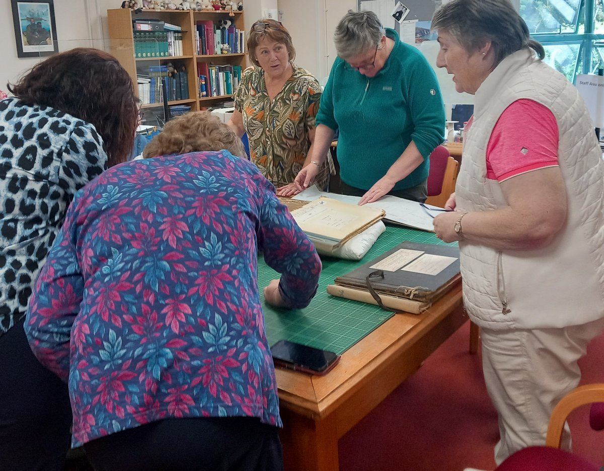Delighted to have Clonmany Genealogy and Heritage Group to Lifford to visit #Donegal County Archives, researching local valuations, workhouse, Grand Jury records, railway records and electoral registers, and much more.