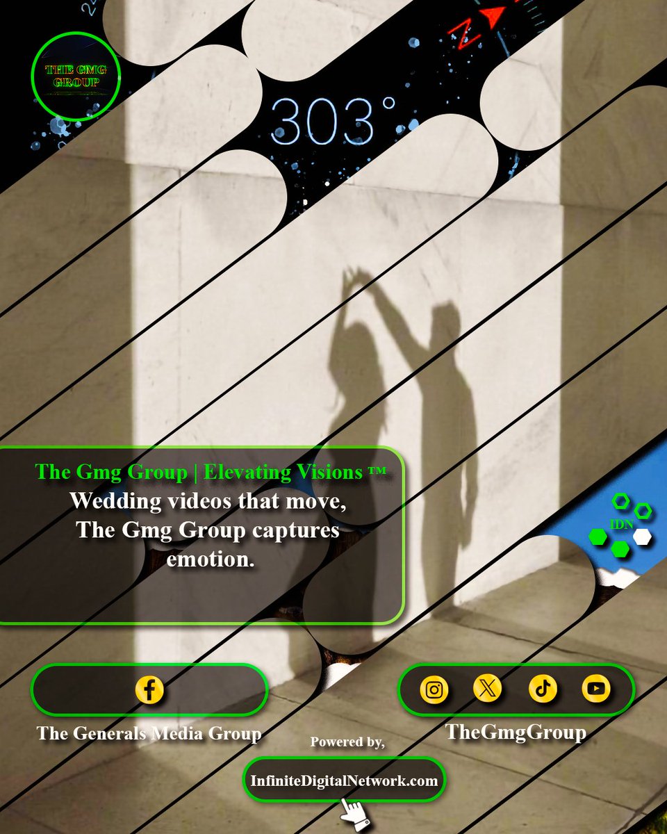 TheGmgGroup's tweet image. Wedding videos that move, The Gmg Group captures emotion. The Gmg Group | Elevating Visions ☆ Bold Visuals &amp;amp; Audio Art | Stay, #Awake5Aware Powered By InfiniteDigitalNetwork.com ™ #WeddingVideography #VisualMedia