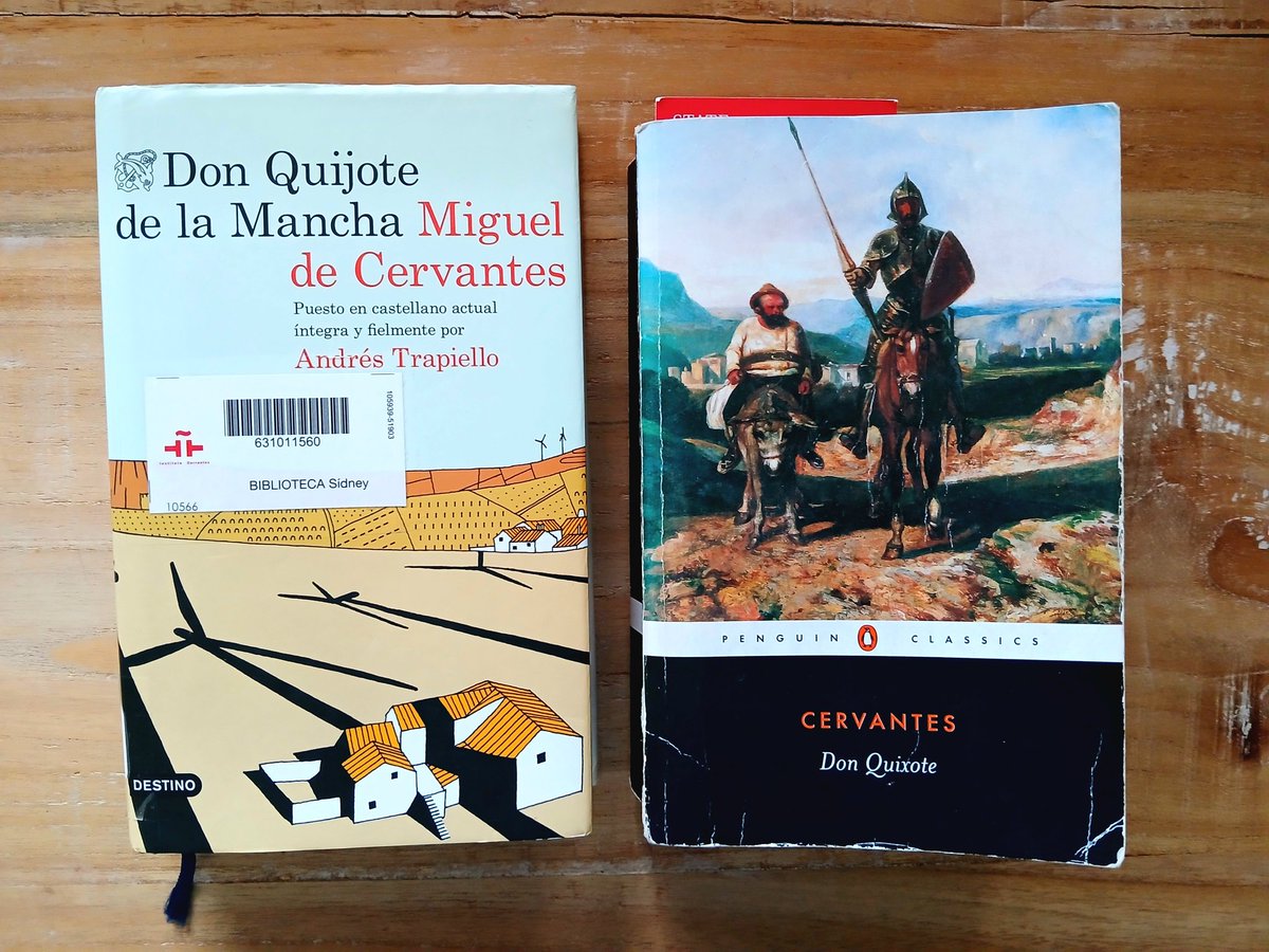 Three years ago, I read side-by-side Cervantes' original Quijote &amp; the brilliant Tobias Smollett 1755 translation. Now I'm reading &amp; comparing the modern Trapiello version &amp; the John Rutherford 2002 translation.
A novel that is absolutely in a class of its own.