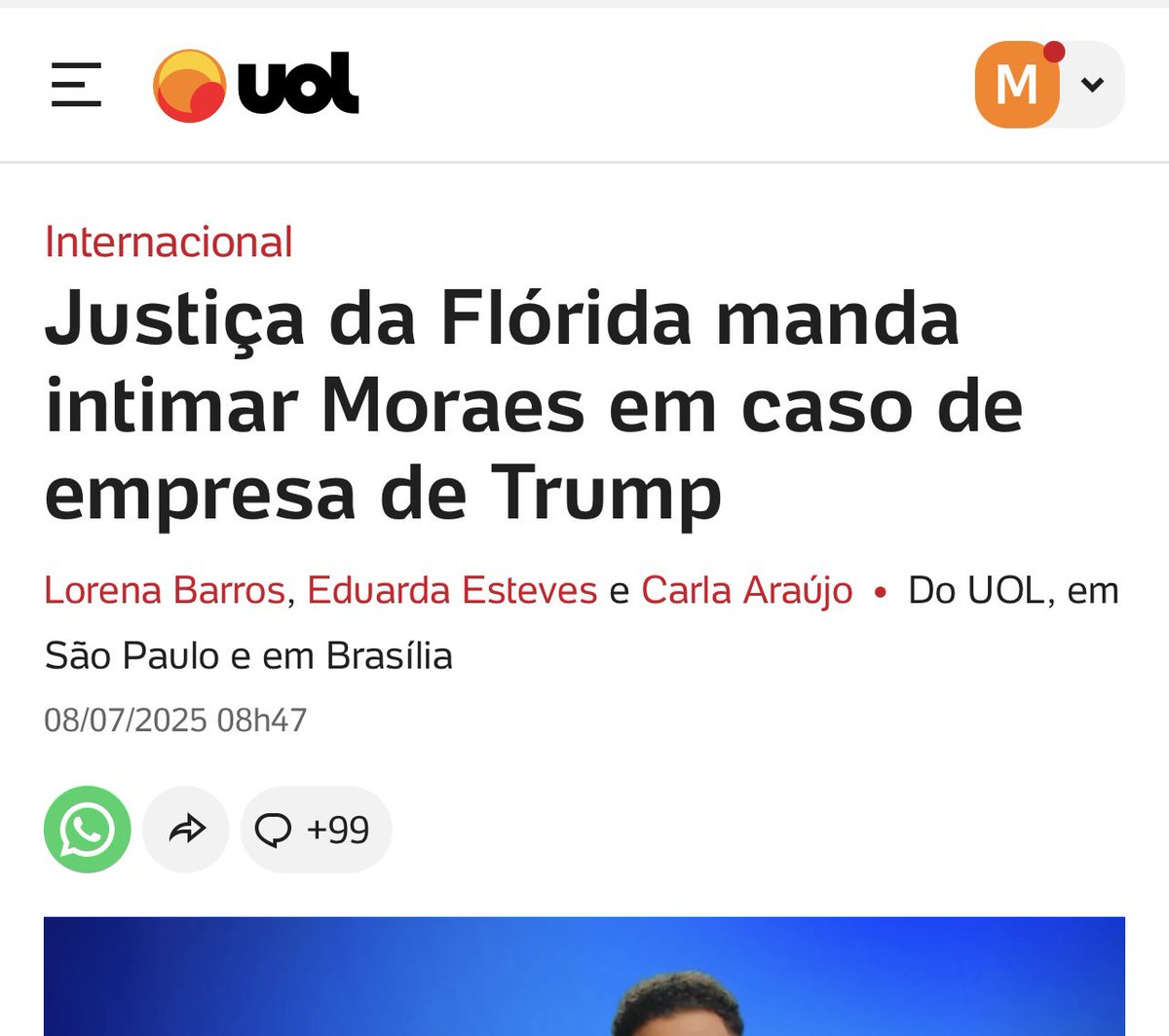 monicabergamo's tweet image. Vamos combinar assim: Alexandre de Moraes NÃO PODE intimar ninguém nos EUA! Mas juízes dos EUA, é claro, PODEM intimar Alexandre de Moraes no Brasil! 🤔🤔🤔🤔🤔