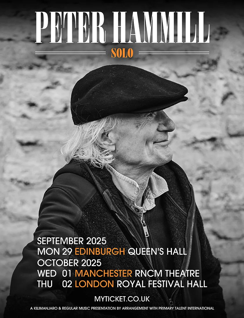 #VanDerGraafGenerator's #PeterHammill plays UK dates, 29 Sept.-2 Oct.