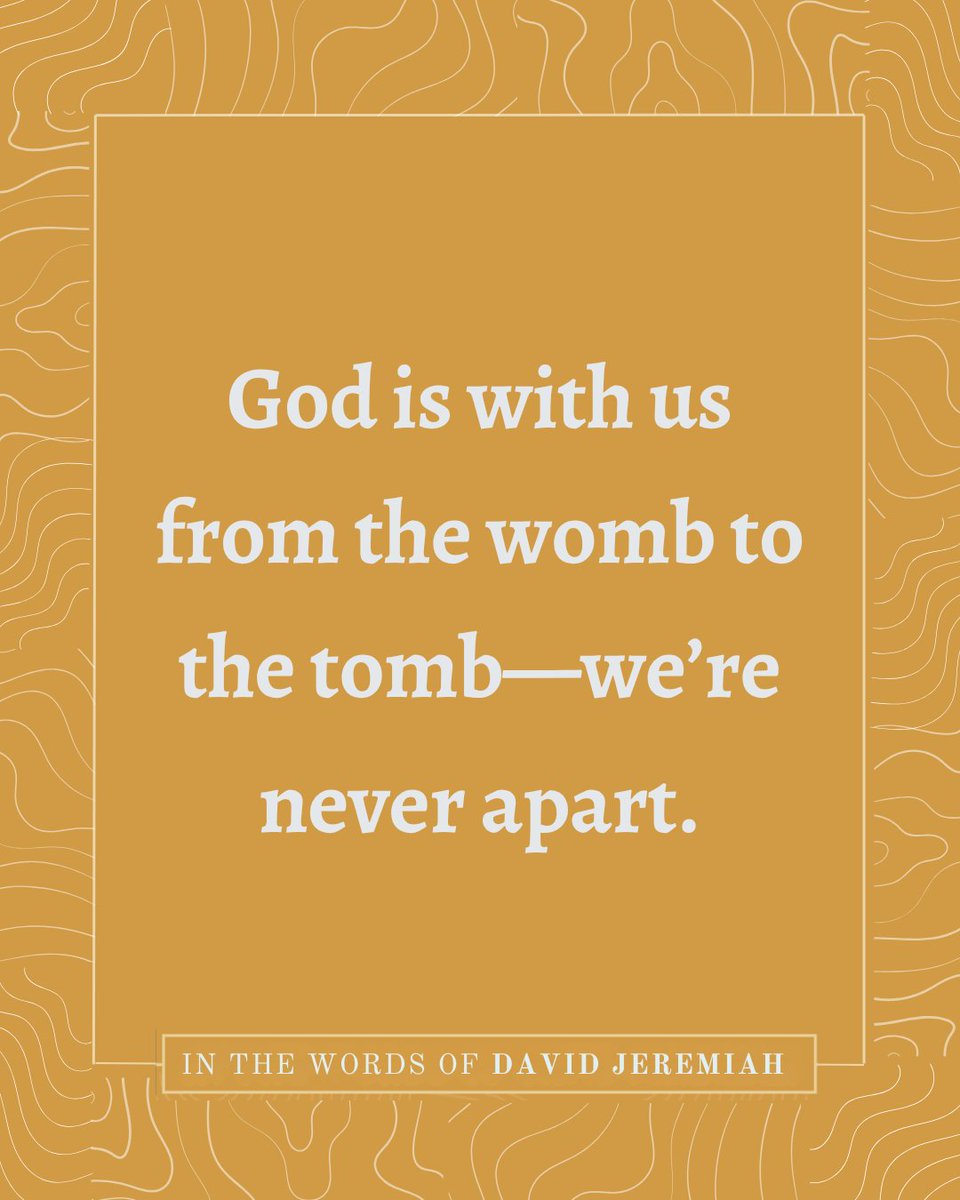 davidjeremiah's tweet image. From your first breath to your last, He’s right there. Always. 🤍👣