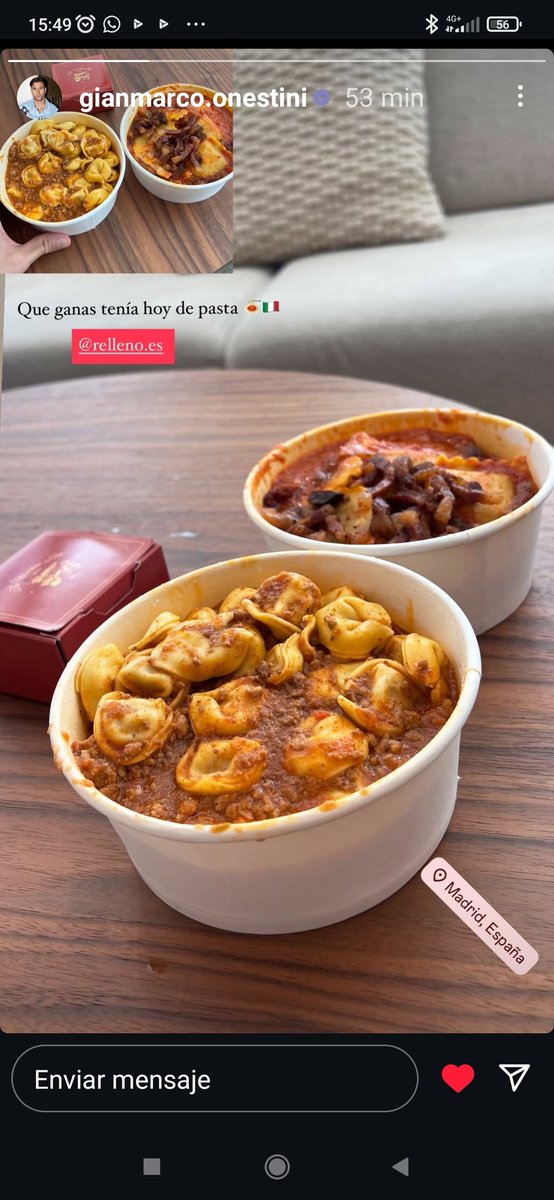 Que ganas tenía Gianmarco de una rica pasta italiana.😀😋
#5Gianmarco8JL