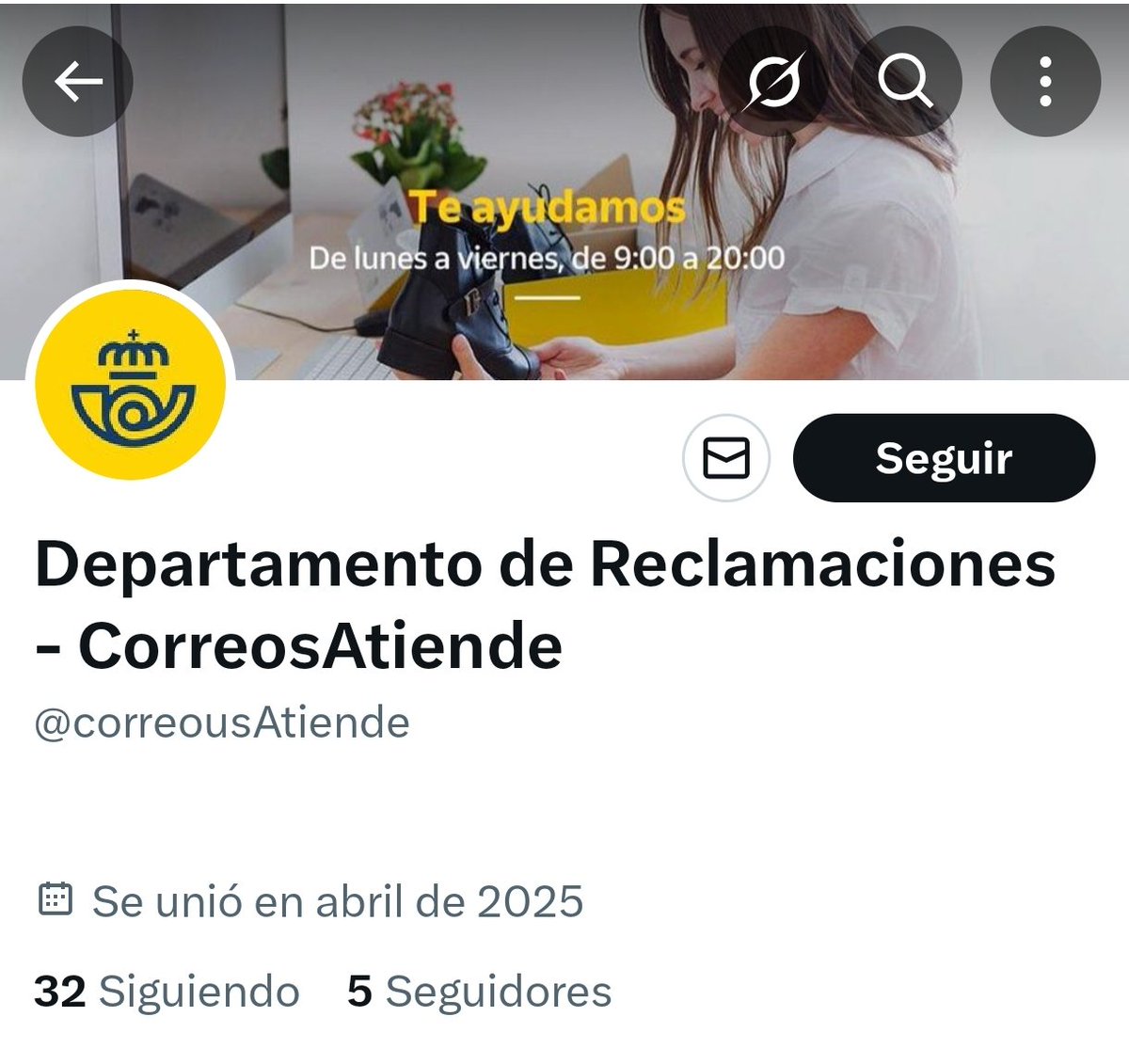 Cotidianeous's tweet image. OJO a esta cuenta.

NO DEIS DATOS PERSONALES. 

Suplanta a @CorreosAtiende

x.com/correousAtiend…