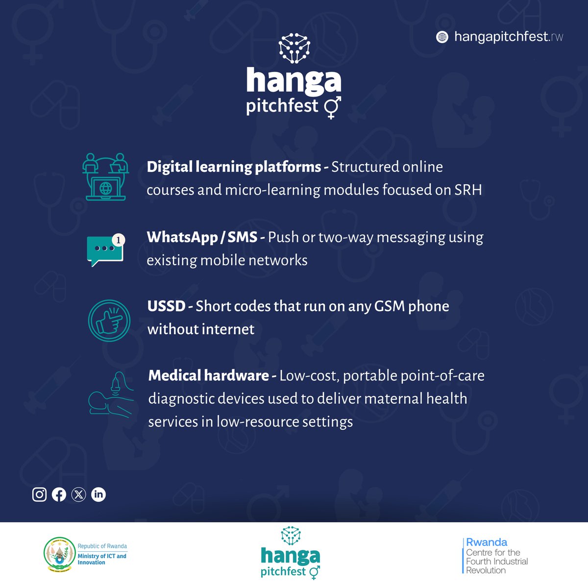 Across #HangaSRH Cohort 2, the ventures’ tech solutions are meeting people where they are from USSD services to chatbots to apps.

We believe tech in SRH should not be a luxury, but a bridge to better info, care, and systems. Hanga SRH ventures are proving what’s possible. 👊🏾