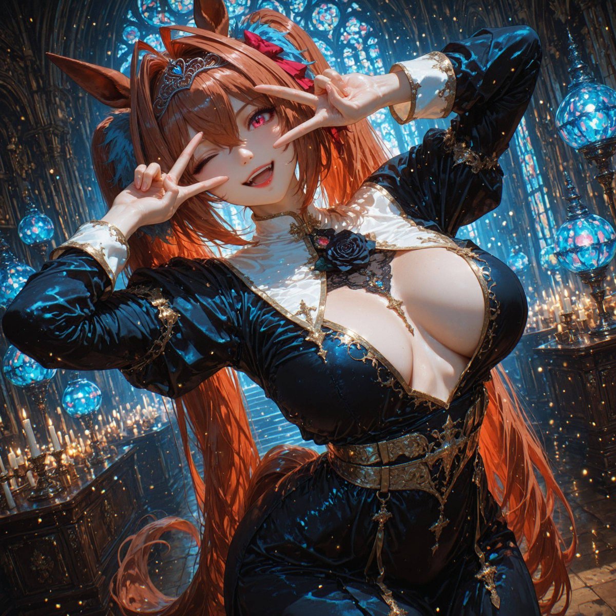 From Suzuka to Gold Ship... and finally, an unexpectedly cheerful Sister Daiwa Scarlet joins the lineup! 🐎

スズカ→ゴルシときて、最後は意外とノリノリな修道女ダスカです🐎
