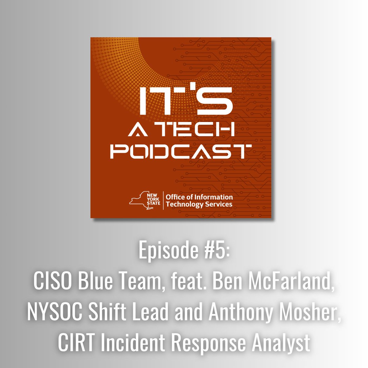 NYSITS's tweet image. 🎙️A special episode of the IT’S a Tech Podcast is coming soon! 🎙️ In the meantime, listen to our most recent episode featuring the CISO Red Team, where our cybersecurity first responders share how they’re fighting the latest digital threats. on.ny.gov/its-podcast-ep5