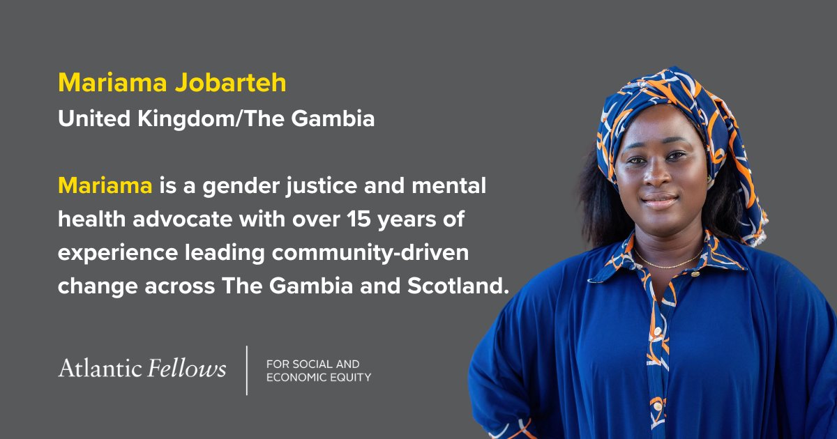 AFSEE_LSE's tweet image. I am driven by the voices that remain unheard, the women and girls who endured unspeakable violence in silence, says @MariamaJobs, one of our new Atlantic Fellows for Social and Economic Equity.

🔗 afsee.atlanticfellows.lse.ac.uk/en-gb/fellows/…