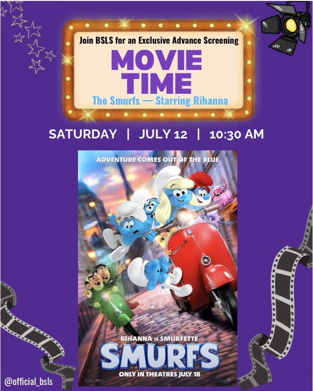 Official_BSLS's tweet photo. 💙 HOUSTON! Catch @SmurfsMovie early w/ BSLS + experience Rihanna on the big screen! 🎬

📅 Sat, July 12
⏰ 11AM (Arrive by 10:30)
📍 Regal Edwards Marq*E
🎟️ RSVP by July 10 @ 7PM: info@bigsisterlittlesister.org

Tag us! #SmurfsMovie @official_bsls 💙🍿 https://t.co/ta8I9yFODf