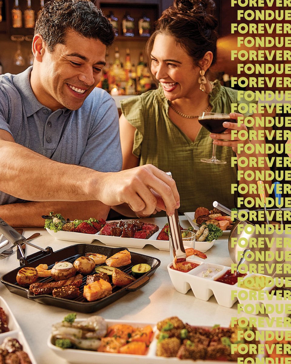 Second helpings are for amateurs! Go for thirds, fourths, and beyond, with Forever Fondue®. ENDLESS* Entrées of Land &amp; Sea, Classic, or Steak Lovers fondue. Go ahead–pack it in like a pro! Paired with a salad and chocolate fondue, it’s a meal that’s second to none. Available...