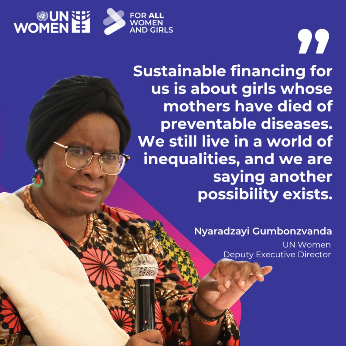 UN Women Ethiopia (@unwomenethiopia) on Twitter photo Sustainable finance must reflect the lived experiences of women and girls—especially in the most unequal contexts.
At #FFD4, <a href="/vanyaradzayi/">Nyaradzayi Gumbonzvanda</a> calls for financial systems that deliver dignity and opportunity #ForAllWomenAndGirls.
🔗 Learn more: unwo.men/xKFt50WjpwB #GlobalGoals Sustainable finance must reflect the lived experiences of women and girls—especially in the most unequal contexts.
At #FFD4, <a href="/vanyaradzayi/">Nyaradzayi Gumbonzvanda</a> calls for financial systems that deliver dignity and opportunity #ForAllWomenAndGirls.
🔗 Learn more: unwo.men/xKFt50WjpwB #GlobalGoals