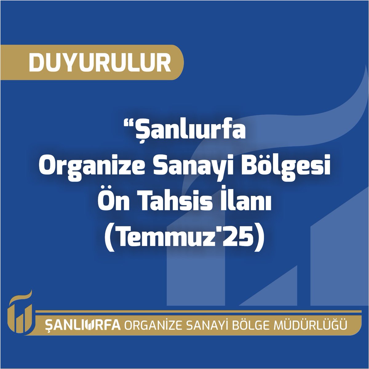 Şanlıurfa OSB (@sanliurfaosb) on Twitter photo 📢 Şanlıurfa Organize Sanayi Bölgesi Ön Tahsisleri İlanı
🗓️ Son Başvuru: 27 Temmuz 2025
📌 Başvuru ve Bilgi: suosb.org/duyurular/sanl…
<a href="/hasansildak/">Hasan ŞILDAK</a> <a href="/sanliurfatso/">ŞUTSO</a> <a href="/NebiByrm/">Nebi BAYRAM</a> <a href="/Os_Oktay/">Osman Oktay</a>
<a href="/Muhiyettinkele2/">Muhiyettin kelekçi</a> <a href="/korkut_polat/">Mehmet Korkut POLAT</a> <a href="/yavuzel_emrah/">Emrah Yavuzel</a>
<a href="/avferidunciftci/">Feridun Çiftçi</a> <a href="/mstfa_arslan/">Mustafa ARSLAN 🇹🇷🇵🇸 🇦🇿</a> 📢 Şanlıurfa Organize Sanayi Bölgesi Ön Tahsisleri İlanı
🗓️ Son Başvuru: 27 Temmuz 2025
📌 Başvuru ve Bilgi: suosb.org/duyurular/sanl…
<a href="/hasansildak/">Hasan ŞILDAK</a> <a href="/sanliurfatso/">ŞUTSO</a> <a href="/NebiByrm/">Nebi BAYRAM</a> <a href="/Os_Oktay/">Osman Oktay</a>
<a href="/Muhiyettinkele2/">Muhiyettin kelekçi</a> <a href="/korkut_polat/">Mehmet Korkut POLAT</a> <a href="/yavuzel_emrah/">Emrah Yavuzel</a>
<a href="/avferidunciftci/">Feridun Çiftçi</a> <a href="/mstfa_arslan/">Mustafa ARSLAN 🇹🇷🇵🇸 🇦🇿</a>