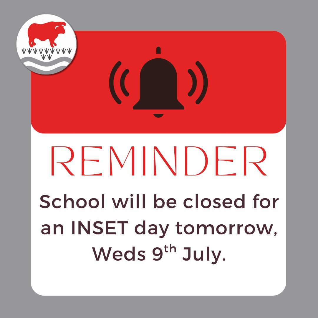 Don't forget - it's an INSET day tomorrow and school will be closed!