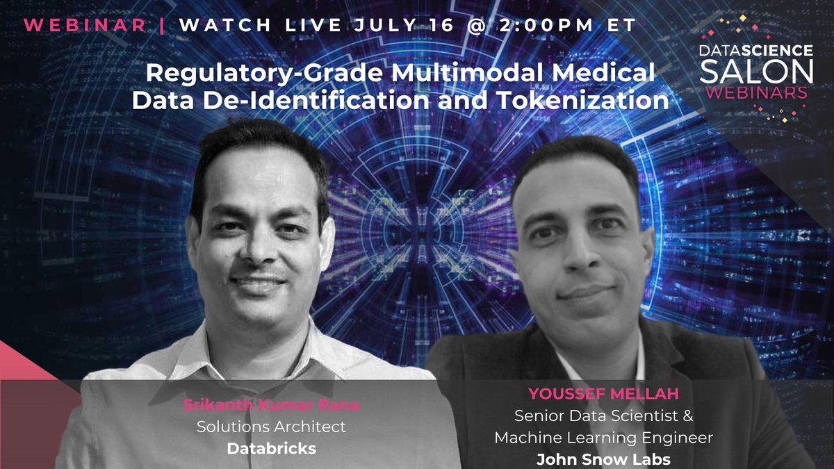 JohnSnowLabs's tweet image. Register now: hubs.li/Q03vWG8N0

#ResponsibleAI #HealthcareCompliance #MedicalDataSecurity #NLPinHealthcare #Tokenization #Databricks #JohnSnowLabs