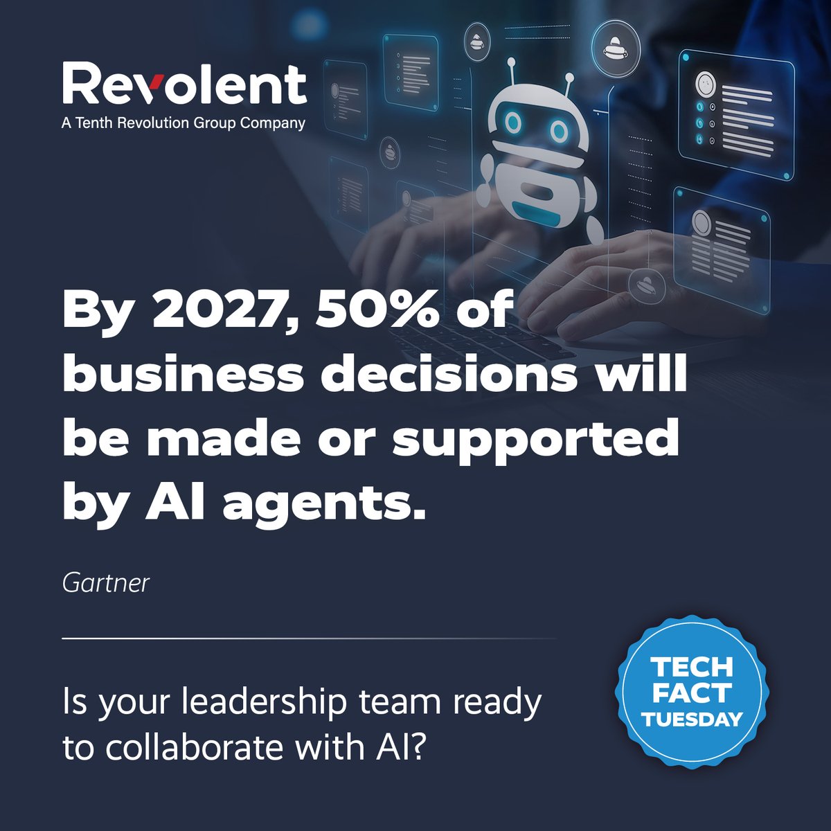 💡 Did you know...

By 2027, half of all business decisions will be made or supported by AI agents. 
These intelligent systems are transforming how organizations analyze data, forecast outcomes, and make strategic choices.

#TechFactTuesday #AI #DecisionIntelligence