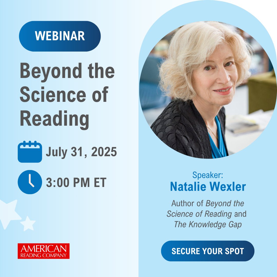 Register for Natalie Wexler's webinar at americanreading.zoom.us/webinar/regist…