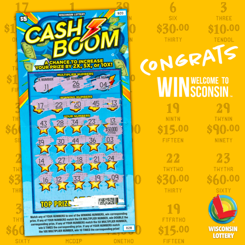 wilottery's tweet photo. Talk about cashing in.
Nina A. of #Oconomowoc won $50,000 playing a Cash Boom scratch ticket purchased at Speedway in #Oconomowoc
Congrats Nina.
One $50,000 top prize remains in Cash Boom. Learn more at https://t.co/PZ8TsPBmXS.
#WelcomeToWINsconsin #WiscoWinner https://t.co/dtrgv7EBI4