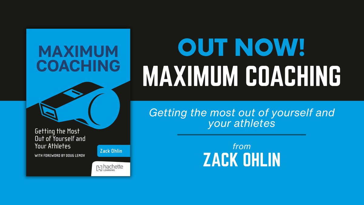 Out today! Develop your coaching skills with 'Maximum Coaching' by Zack Ohlin. This easy-to-follow guide will help you develop your coaching skills, with the latest findings in behavioural, cognitive, and motor science. Order now
 ow.ly/SKRp50WgMVB
 #CoachingSkills #PD