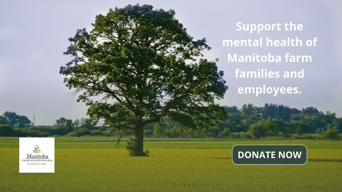 Halfway through the year, and still lots of work ahead. Every donation fuels no-cost counselling for Manitoba’s ag families and employees.
🔗Consider a donation today: manitobafarmerwellness.ca/donate
#MentalHealthMatters #MbAg

📍Manitoba Farmer Wellness Program is a registered charity.