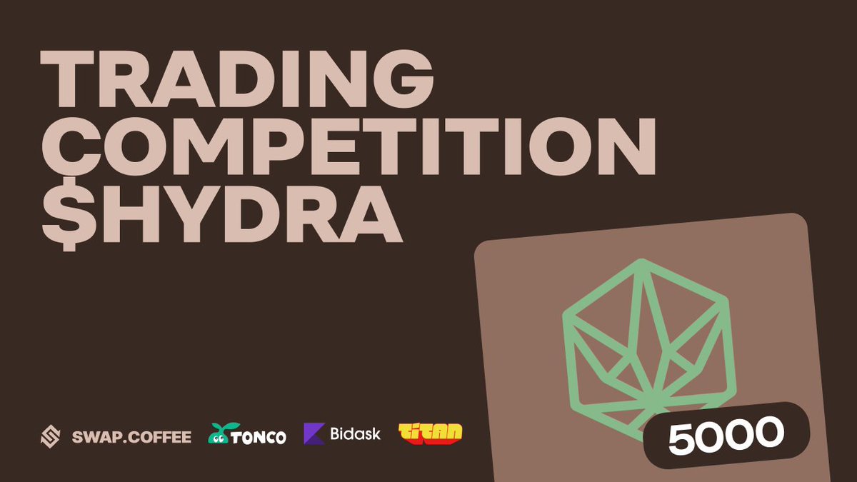 swap_coffee_ton (@swap_coffee_ton) on Twitter photo 5,000 $Hydra Trading Competition on swap.coffee
Weβre launching a new trading competition in partnership with <a href="/Tonco_io/">TONCO</a>. <a href="/TitanAggregator/">Titan π€</a>, <a href="/BidaskProtocol/">Bidask Protocol</a> and <a href="/ton_hydra/">HYDRA</a>!
$HYDRA is the first Proof of Liquidity Jetton on TON.
How to participate:
β Swap the $HYDRA 5,000 $Hydra Trading Competition on swap.coffee
Weβre launching a new trading competition in partnership with <a href="/Tonco_io/">TONCO</a>. <a href="/TitanAggregator/">Titan π€</a>, <a href="/BidaskProtocol/">Bidask Protocol</a> and <a href="/ton_hydra/">HYDRA</a>!
$HYDRA is the first Proof of Liquidity Jetton on TON.
How to participate:
β Swap the $HYDRA