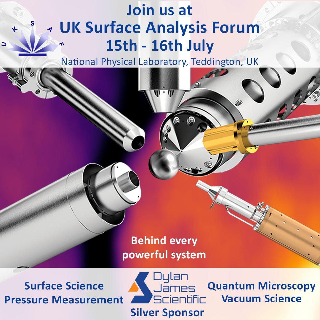 We are heading to the annual <a href="/UKSAF1/">UKSAF</a> Surface Analysis Forum summer meeting.  We shall be there showcasing all things surface science and more at our booth. 

Can't make it! check out our website dylanjamesscientific.com