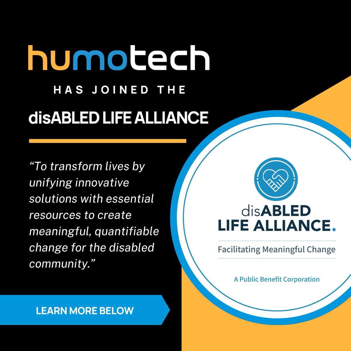 humotech's tweet image. We’re honored to share that Humotech has joined the disAbled Life Alliance Innovation Gateway—a growing collective of visionary organizations advancing equitable, human-centered innovation in the disability space.
🔗buff.ly/XIWSIei
#DisabilityInnovation #CaplexSystem