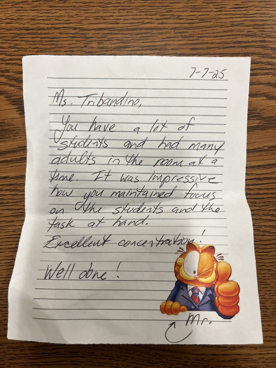 There’s nothing like a handwritten note of encouragement! Grateful for the kind words — and always a pleasure working with Mr. Garfield.
#ESY2025
#catchingthewavetosuccess