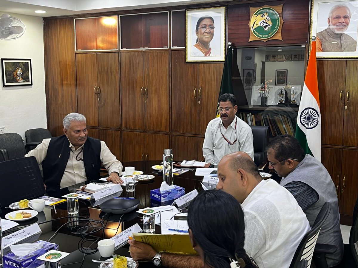 ntca_india's tweet image. A meeting of the National Committee on Conservation Assured Tiger Standards (CA/TS) took place today with DG @IBCA_official , CEO @WWFINDIA , Country Head @IUCN India and Program coordinator @Unitedfortigers besides @ntca_india officials participating