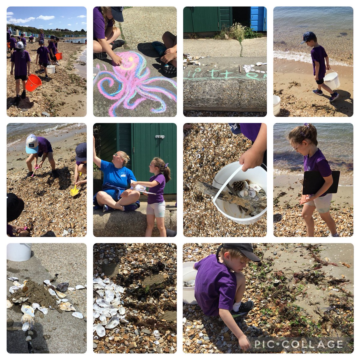 Year 2 visited Hill Head beach school and had a lovely day scouring the beach, making beach art and learning about the different items they found.