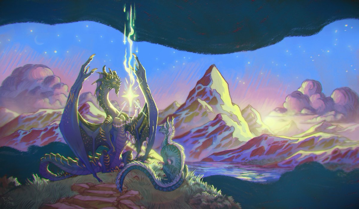 Fer7Adami's tweet image. Omg it's #PortfolioDay ✨
I'm Fernanda Adami, ASD freelancer artist with 10+ years of experience! My specialties are creature design, furries and concept art 🌟
I'm really passionate about fantasy themed art, sceneries and ofc dragons 🐉
🐲 More info 🐲
feradami.carrd.co