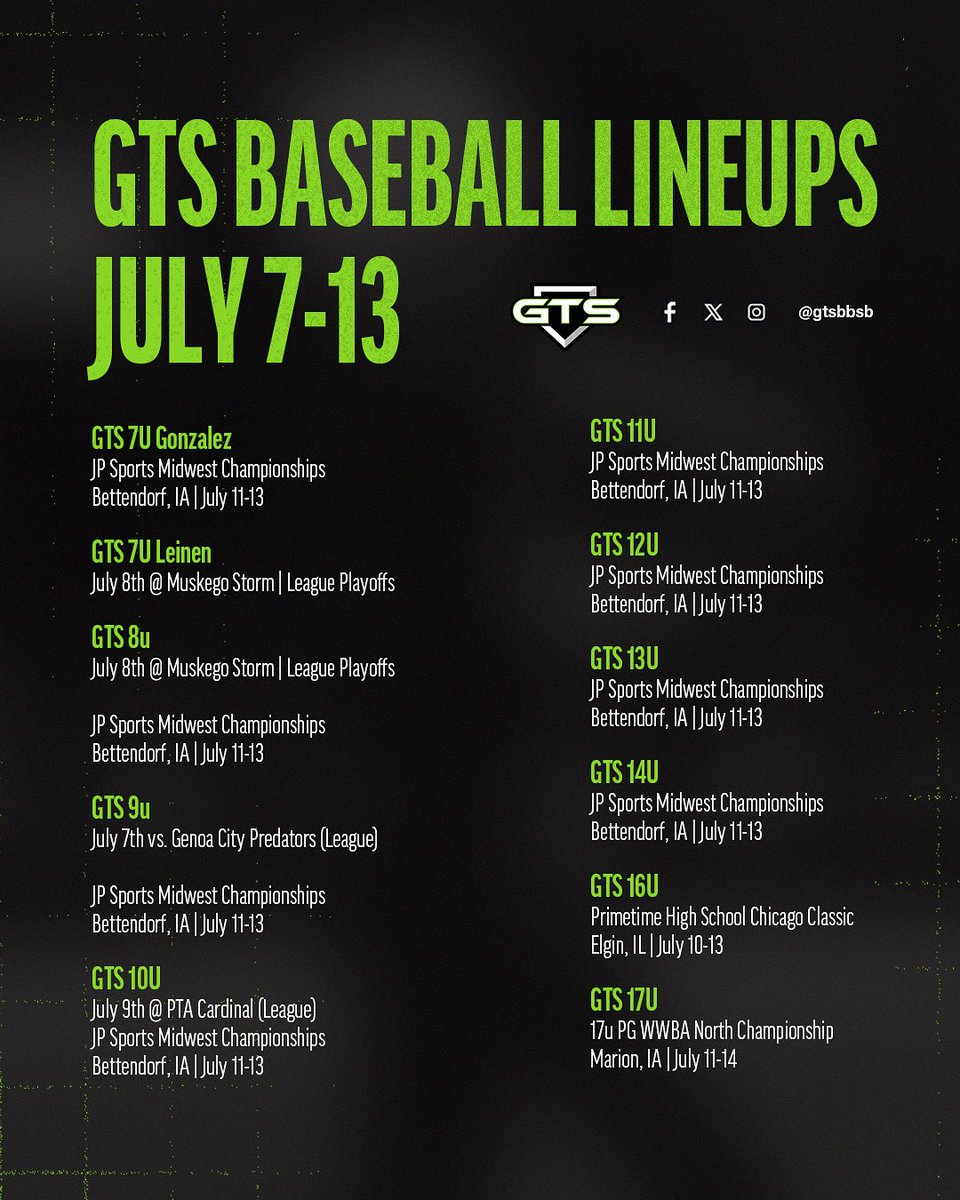 Good luck to our baseball teams that are in action this week! 

#𝘨𝘵𝘴𝘣𝘢𝘴𝘦𝘣𝘢𝘭𝘭