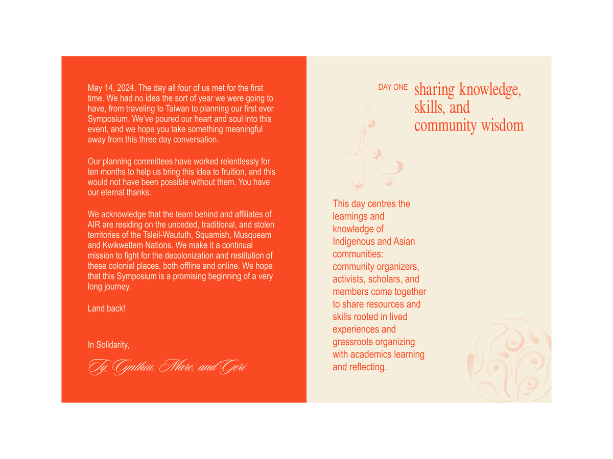 pages from my zine-style conference brochure