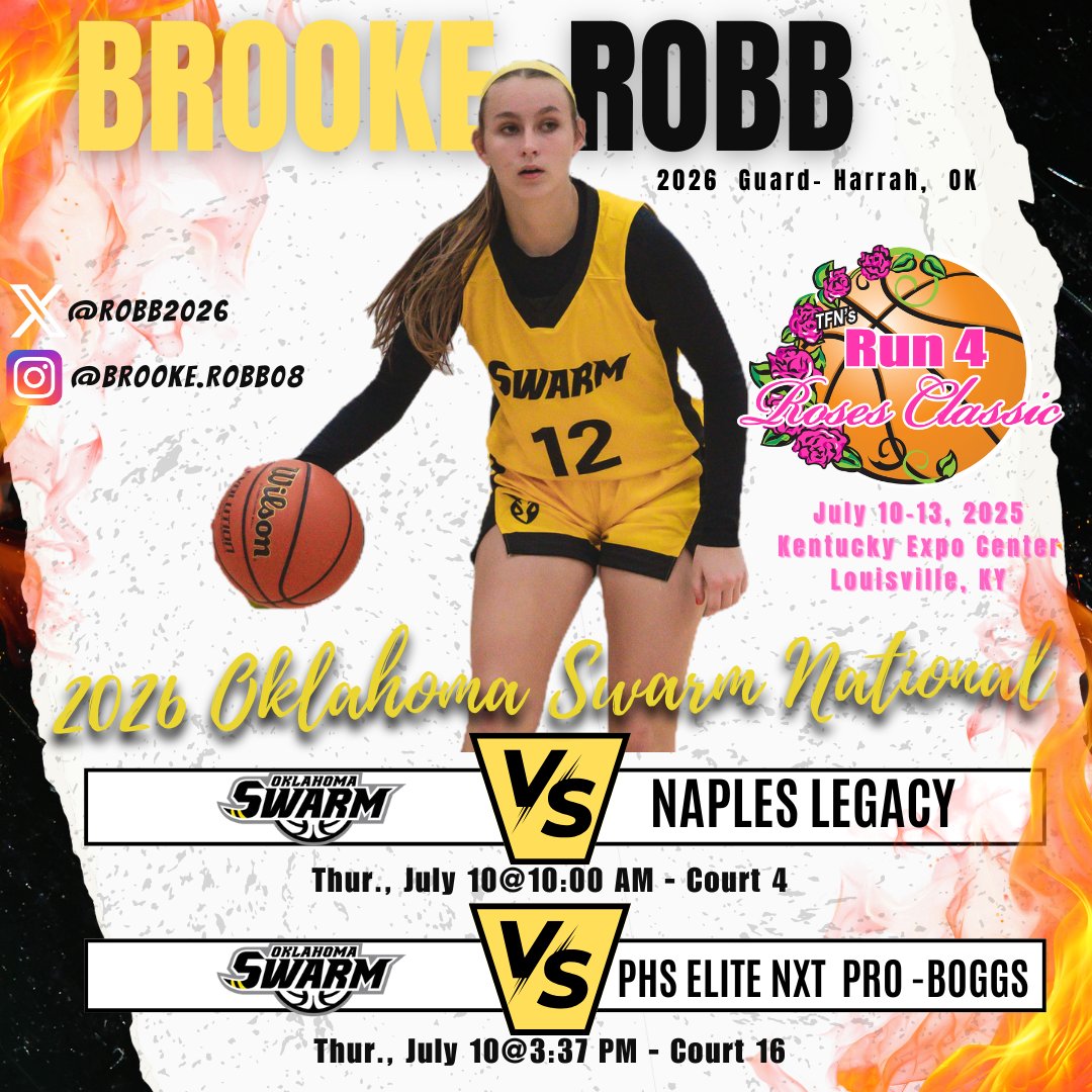 robb2026's tweet image. Check us out at the @TFNsRun4Roses in Louisville this week!! #lastride @2026_swarm @OklahomaSwarm1 @HarrahWBB