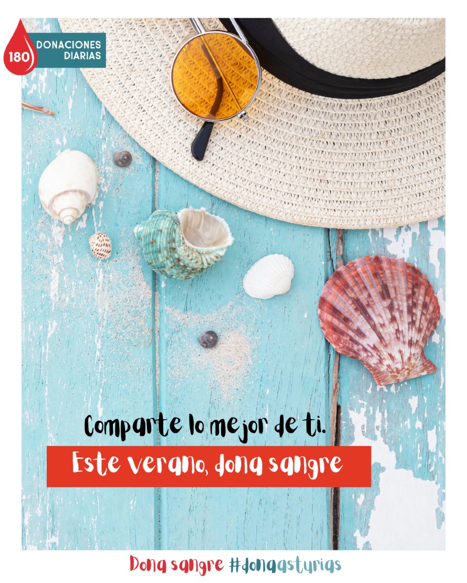 Comparte lo mejor de ti, dona sangre antes de irte de vacaciones. Nuestros hospitales no descansan, ayúdanos a mantener las reservas de sangre de Asturias este verano para atender urgencias, tratamientos y cirugías. Tu donación cuenta más que nunca! 🙌

ℹ bit.ly/3HPc95l