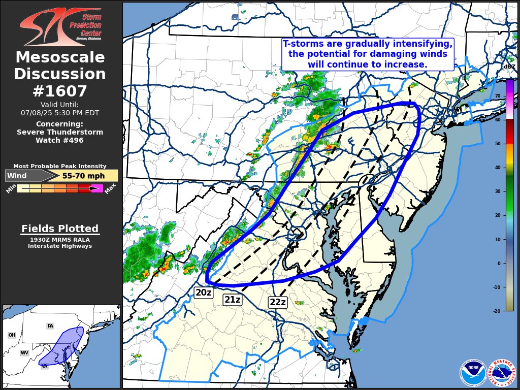 2:33pm CDT #SPC_MD 1607 , #njwx #pawx #dewx #mdwx #vawx #dcwx, spc.noaa.gov/products/md/md…