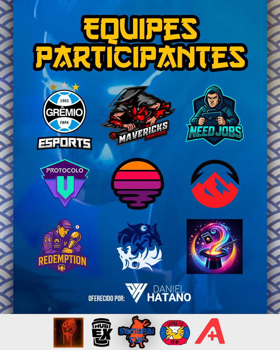 CONHEÇAM AS EQUIPES DA SAMURAI CUP!

Com R$1100 de premiação, essas 9 equipes se juntam a Japão FC para disputar esse título.

Amanhã serão definidos os Grupos da competição então não percam as atualizações da Samurai Cup!