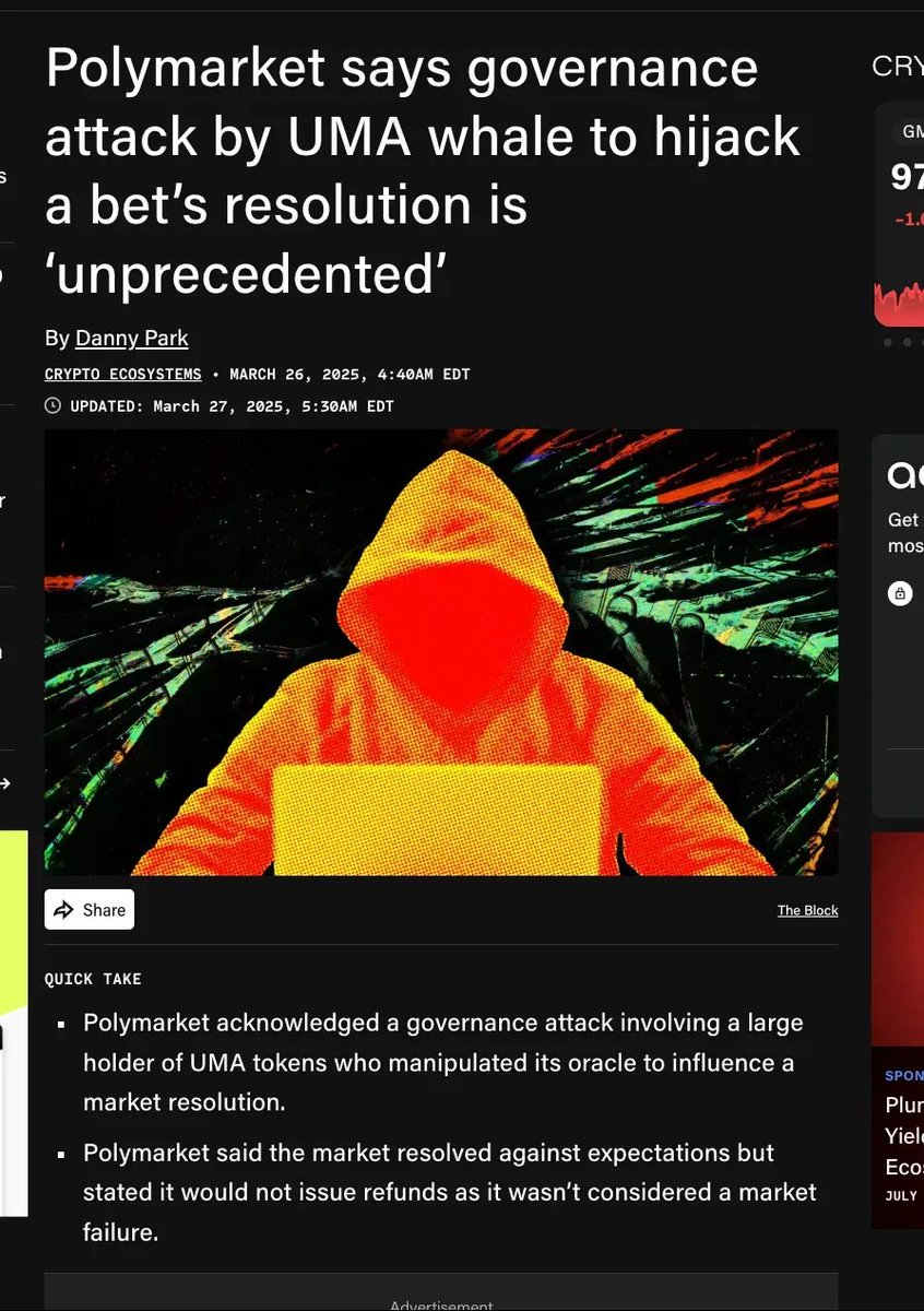 How Prediction Markets Became Manipulation Markets

When the cost of corruption is lower than the payoff, truth becomes a commodity auctioned to the highest bidder.

The controversy re: the Zelensky suit on Polymarket wasn't a glitch. It was a $200M demonstration of the fatal