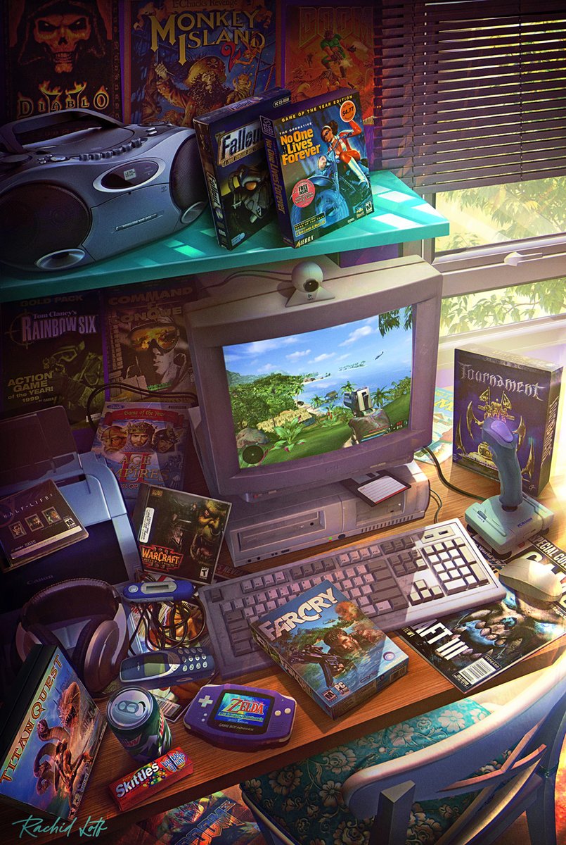 A few weeks ago, I got a message from a long-time fan asking me to recreate his early 2000s bedroom.

He described a warm afternoon from that era: sunlight cutting through the blinds, the soft hum of a CRT monitor, and his favorite games scattered all around.

This piece is a