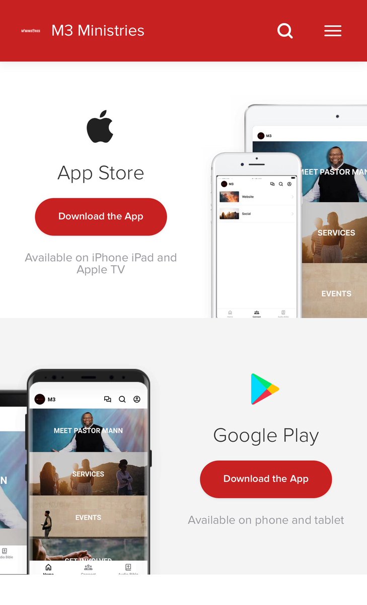 PastorMLM's tweet image. The M3 Ministries App is HERE! 🙌
Watch sermons, connect with Pastor Mann, &amp;amp; stay updated on events.

📲 Available on Apple &amp;amp; Google Play Stores!

Let’s stay connected → #M3Ministries #FaithInYourPocket