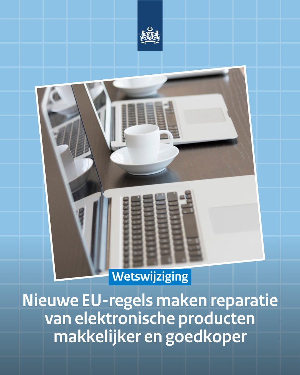 🔧 Nieuwe EU-regels vanaf 31 juli 2026: recht op reparatie voor elektronische producten. Wat betekent dit voor jouw bedrijf? 👉
bit.ly/4kyM7VP #reparatieplicht #rechtopreparatie #ondernemersplein #EUwetgeving #elektronica #wetswijziging
