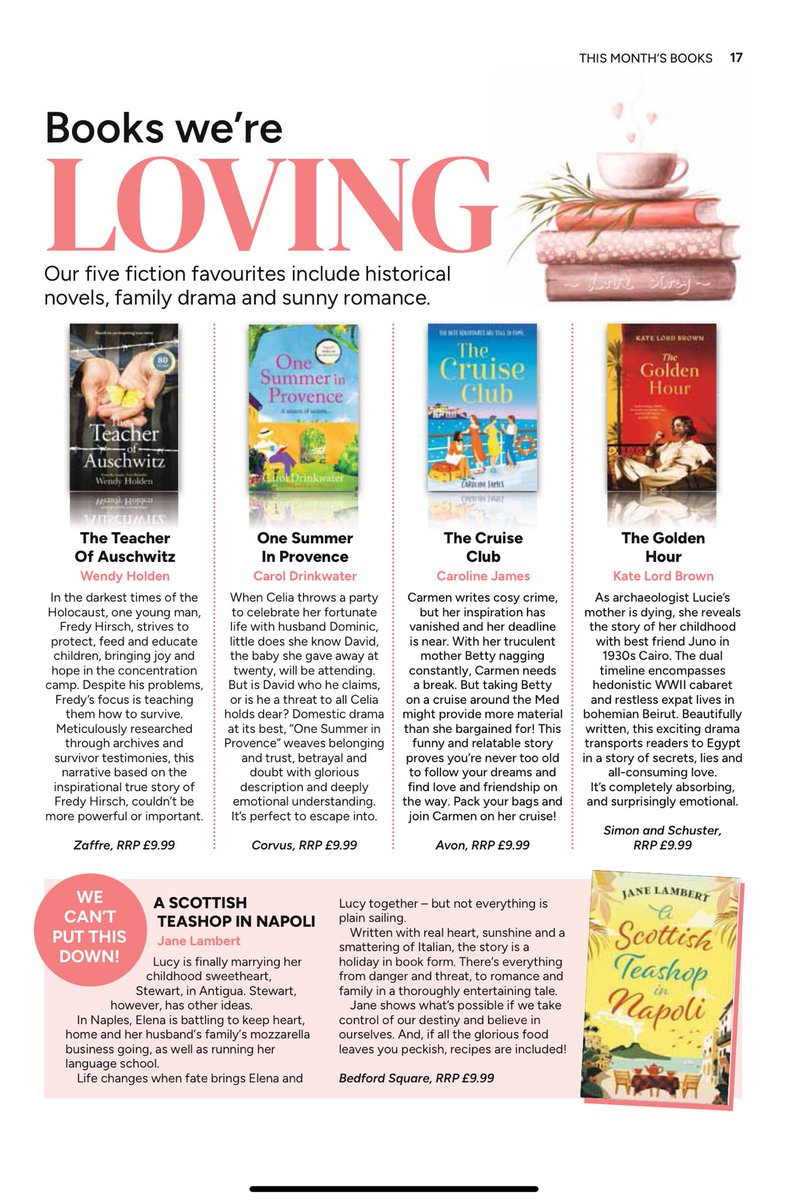 Linda Hill (@lindahill50hill) on Twitter photo If you’re planning your midweek shop for tomorrow, be sure to add <a href="/TheFriendMag/">The People's Friend</a> with my paperback picks from <a href="/wendholden/">Wendy Holden</a> <a href="/Carol4OliveFarm/">Carol Drinkwater</a> <a href="/CarolineJames12/">📚❤️Caroline James ❤️📚</a> <a href="/katelordbrown/">katelordbrown</a> and <a href="/JaneLambert22/">Jane Lambert</a>
<a href="/ZaffreBooks/">Zaffre Books</a> <a href="/CorvusBooks/">Corvus</a> <a href="/AvonBooksUK/">Avon Books UK</a> <a href="/simonschusterUK/">Simon & Schuster UK</a> <a href="/TeamBATC/">BooksAndTheCity</a> <a href="/bedsqpublishers/">Bedford Square Publishers</a> If you’re planning your midweek shop for tomorrow, be sure to add <a href="/TheFriendMag/">The People's Friend</a> with my paperback picks from <a href="/wendholden/">Wendy Holden</a> <a href="/Carol4OliveFarm/">Carol Drinkwater</a> <a href="/CarolineJames12/">📚❤️Caroline James ❤️📚</a> <a href="/katelordbrown/">katelordbrown</a> and <a href="/JaneLambert22/">Jane Lambert</a>
<a href="/ZaffreBooks/">Zaffre Books</a> <a href="/CorvusBooks/">Corvus</a> <a href="/AvonBooksUK/">Avon Books UK</a> <a href="/simonschusterUK/">Simon & Schuster UK</a> <a href="/TeamBATC/">BooksAndTheCity</a> <a href="/bedsqpublishers/">Bedford Square Publishers</a>