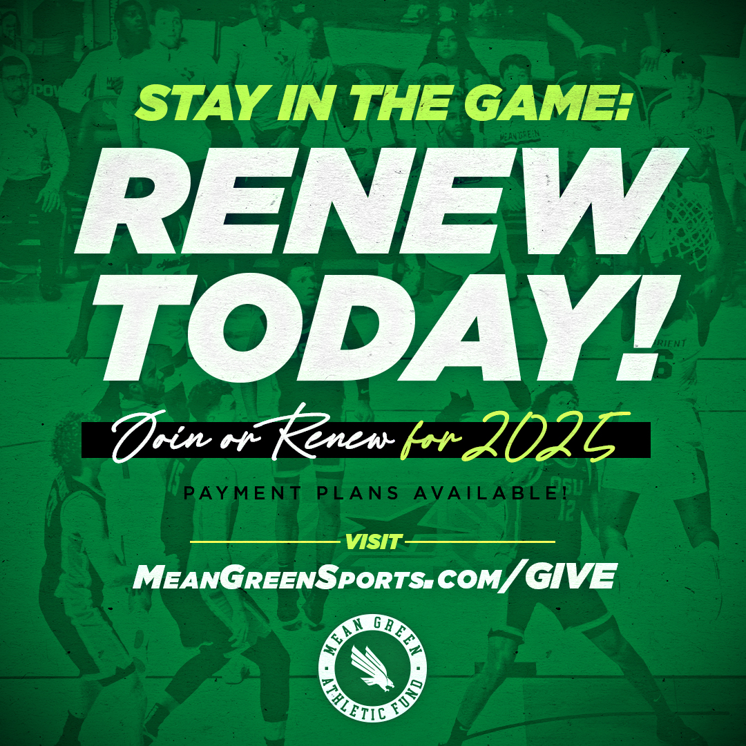 UNTMGAF's tweet image. Renew your 2025 membership or join the Mean Green Athletic Fund today to help support UNT student-athletes! 🟢⚫
Your support fuels scholarships, success, and a competitive edge in this new era of college athletics.
Give Now!➡️ bit.ly/MGAF2025
#GMG