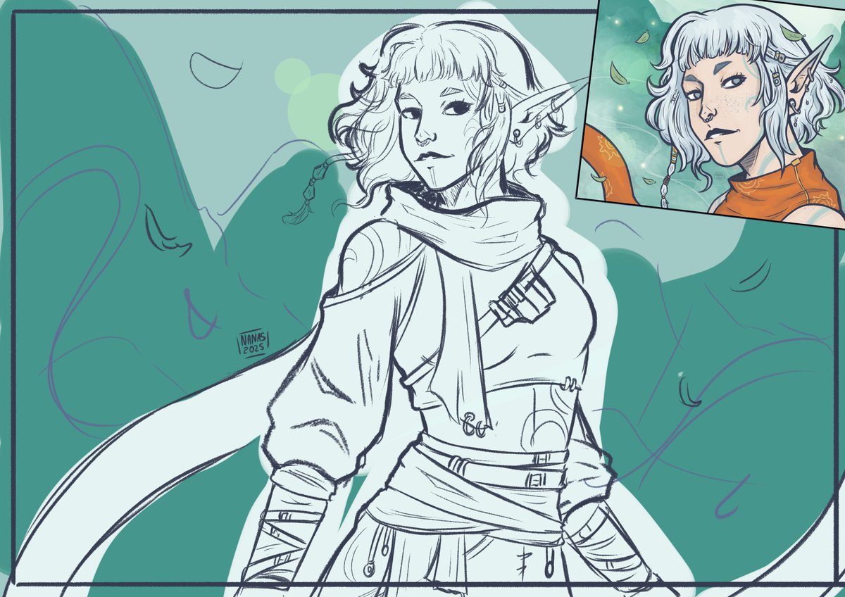 More sketch of my air genasi 🍃
#BG3 #DnD
