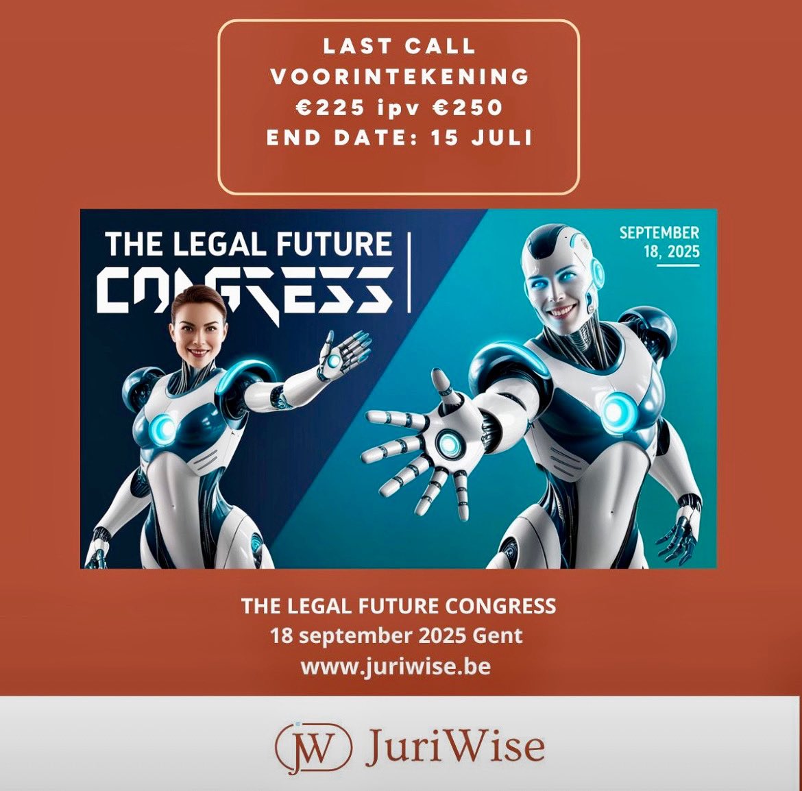 stevejuriwise's tweet photo. 𝐋𝐚𝐚𝐭𝐬𝐭𝐞 𝐝𝐚𝐠𝐞𝐧 𝐯𝐨𝐨𝐫𝐢𝐧𝐭𝐞𝐤𝐞𝐧𝐢𝐧𝐠 𝐓𝐡𝐞 𝐋𝐞𝐠𝐚𝐥 𝐅𝐮𝐭𝐮𝐫𝐞 𝐂𝐨𝐧𝐠𝐫𝐞𝐬𝐬...
💡 𝐓𝐨𝐭 𝟏𝟓 𝐣𝐮𝐥𝐢 hanteren we de 𝐯𝐨𝐨𝐫𝐝𝐞𝐥𝐢𝐠𝐞 𝐯𝐨𝐨𝐫𝐢𝐧𝐭𝐞𝐤𝐞𝐧𝐩𝐫𝐢𝐣𝐬 van €225 ipv €250
Meer info via https://t.co/rWOPa3Oq5d https://t.co/NGy5bBHisF