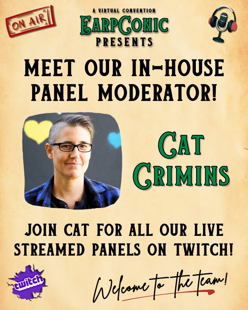 Guess who's back...back again...guess who's back, guess who's ba......sorry 😳
Joining us once again, the (thankfully) immutable <a href="/CatCrimins/">Cat Crimins 🤓 🏳️‍🌈</a> who'll be returning to her seat at the helm of our panel with the wonderful <a href="/KatBarrell/">✌🏼Kat Barrell ✌🏼</a> and <a href="/KyanaTeresa/">Kyana Teresa</a> 
#MidsummerinMiddleton #Earpconic