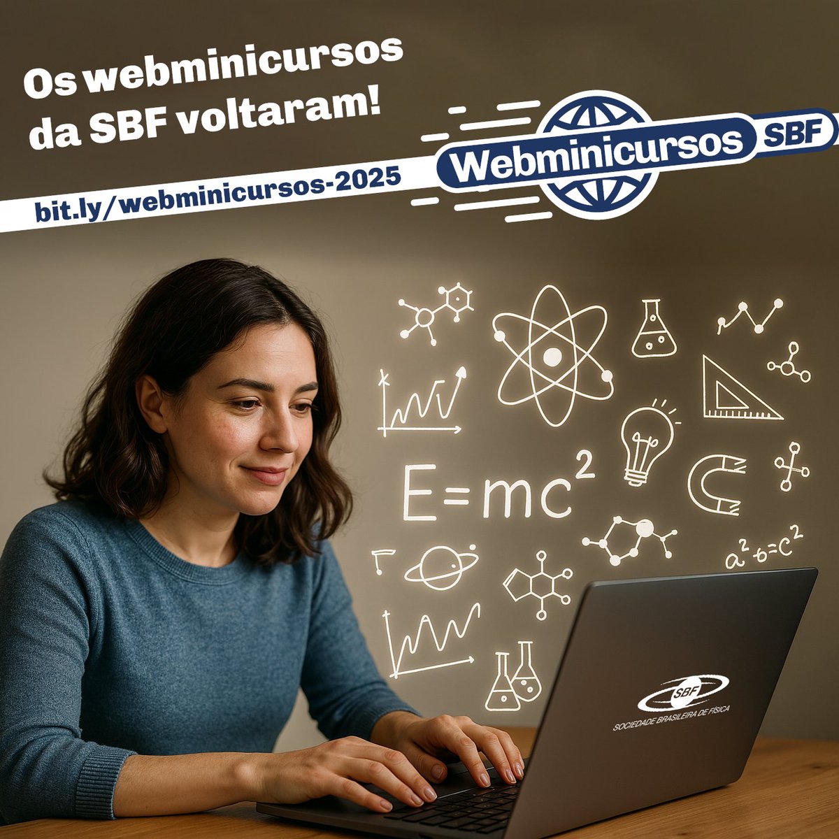 Inscreva-se nos webminicursos deste semestre. Com preços promocionais para pessoas associadas, os cursos reforçam nossa parceria com docentes e pesquisadores de Física e colaboram com o aperfeiçoamento de nossa comunidade científica.
Acesse bit.ly/webminicursos-…
#sbfísica